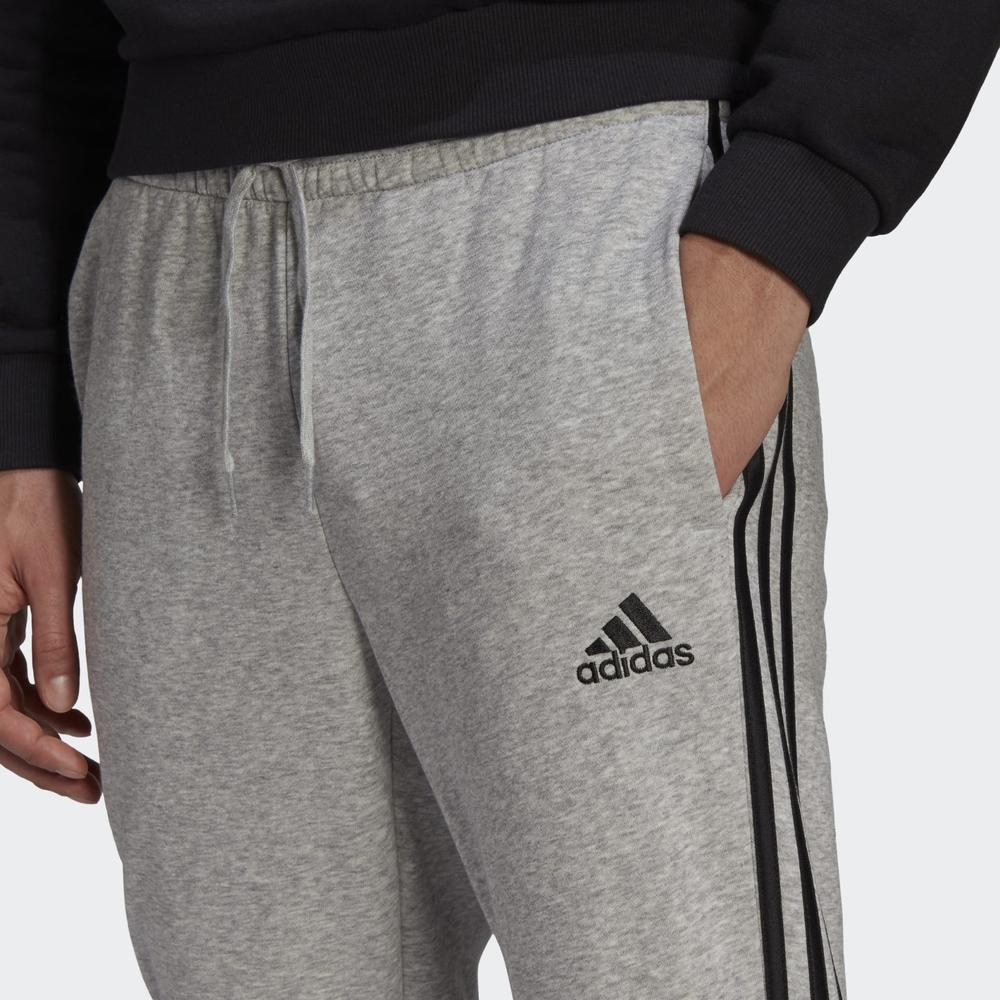 Spodnie adidas Essentials French Terry Tapered Cuff 3-Stripes Pants GK8824 - szare