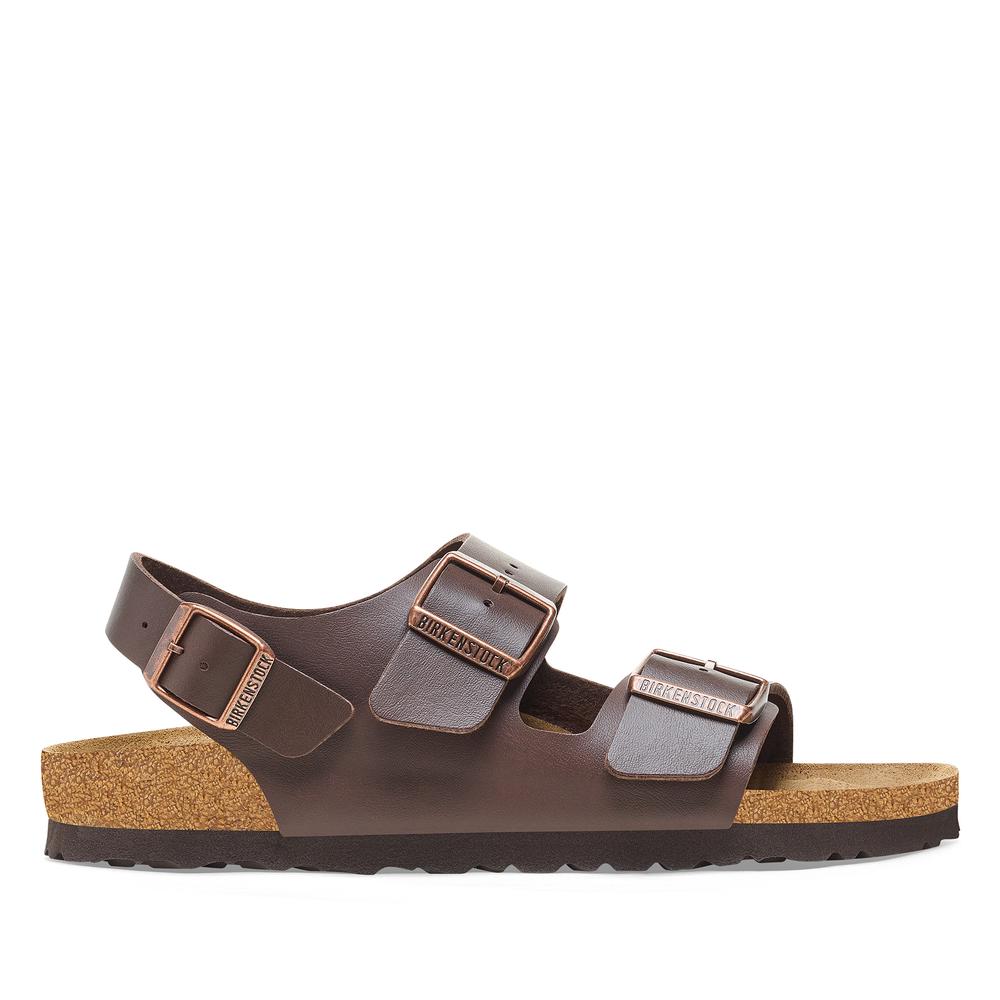 Sandały męskie Birkenstock Milano BF 34701 - brązowe