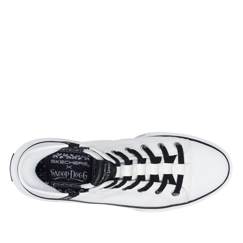 Buty męskie Skechers Premium Leather Skechers Slip-ins Snoop One OG 251026WBK - białe