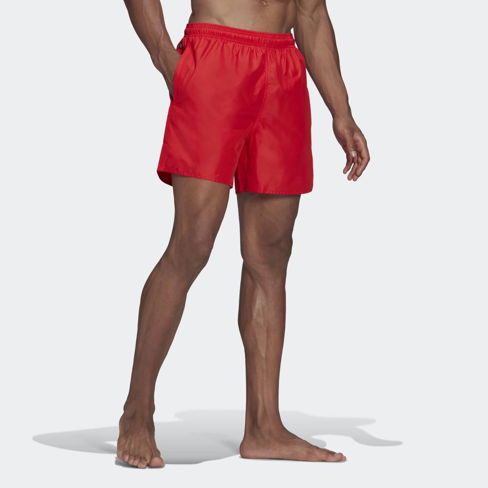 Spodenki adidas Solid Swim HA0384 - czerwone