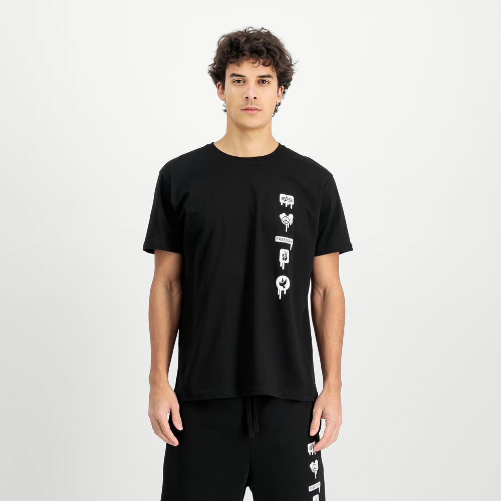 Koszulka męska Alpha Industries Freedom 15653903 - czarna