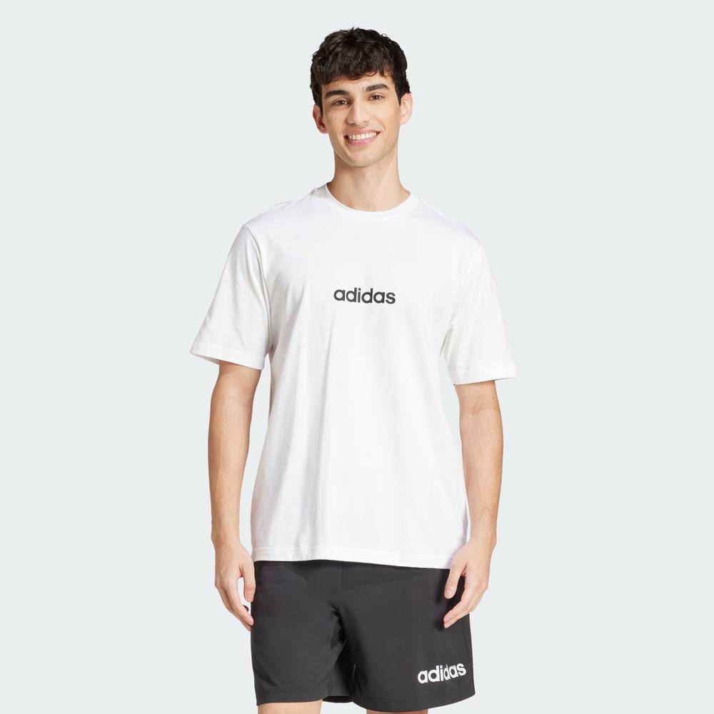 Koszulka męska adidas Sportswear Essentials Linear Single JE9000 - biała