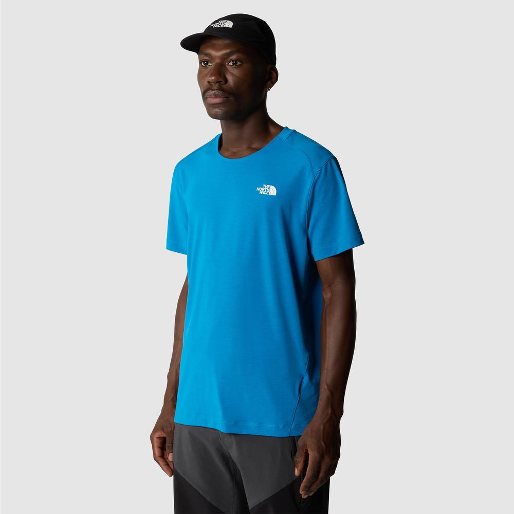 Koszulka The North Face Lightning Alpine 0A87H7RI31 - niebieska
