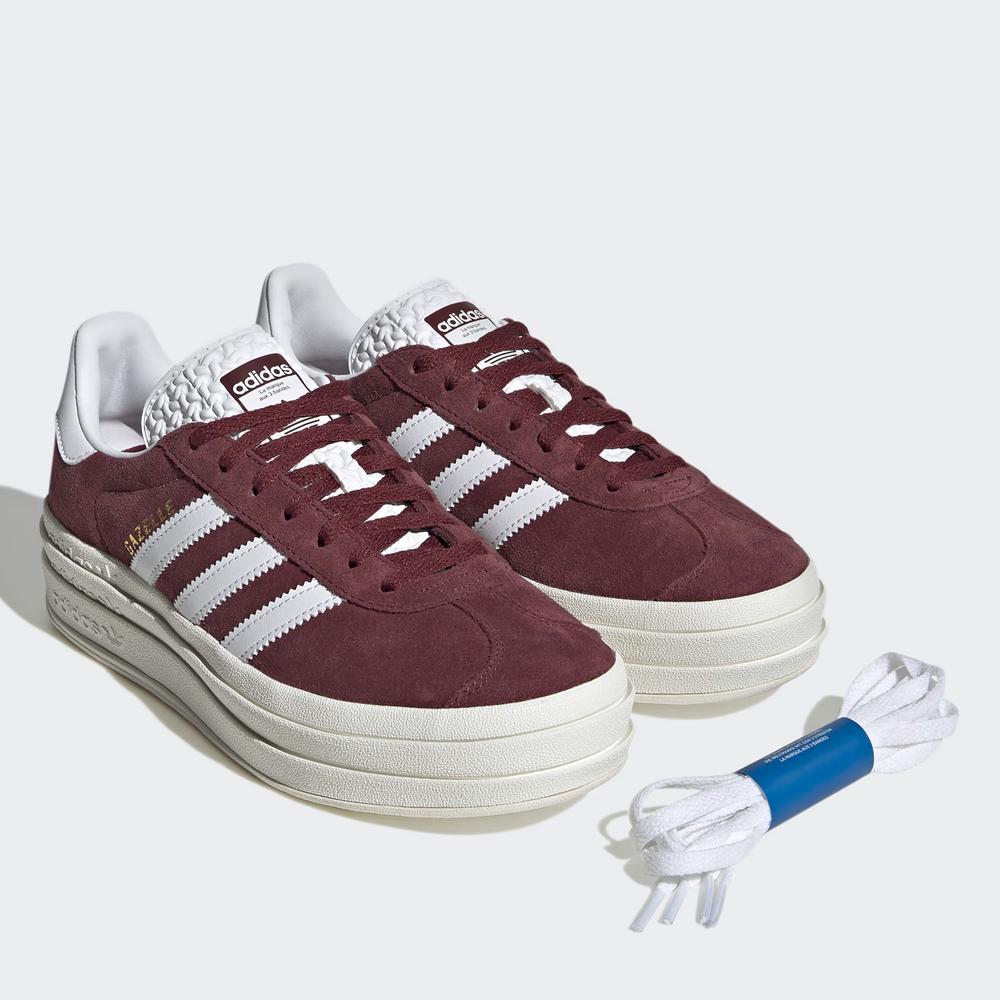 Buty adidas Originals Gazelle Bold HQ6892 - bordowe