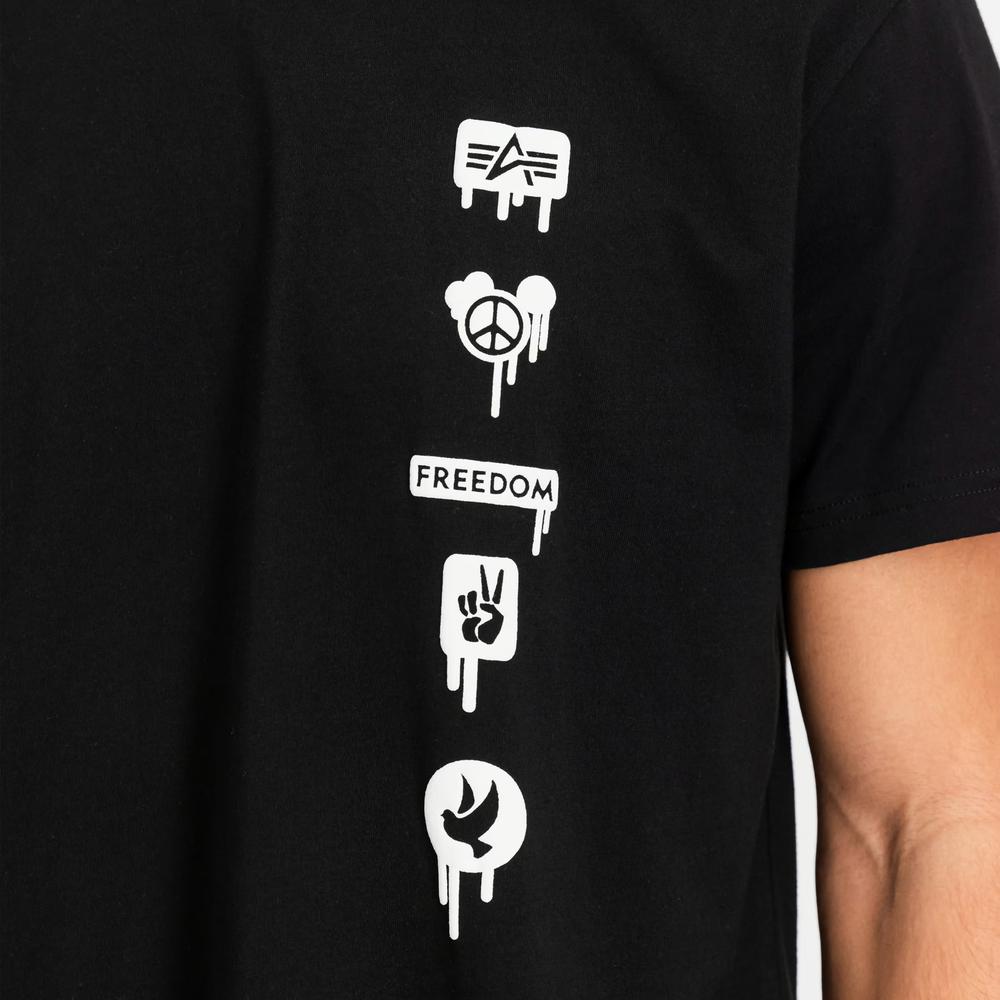 Koszulka męska Alpha Industries Freedom 15653903 - czarna