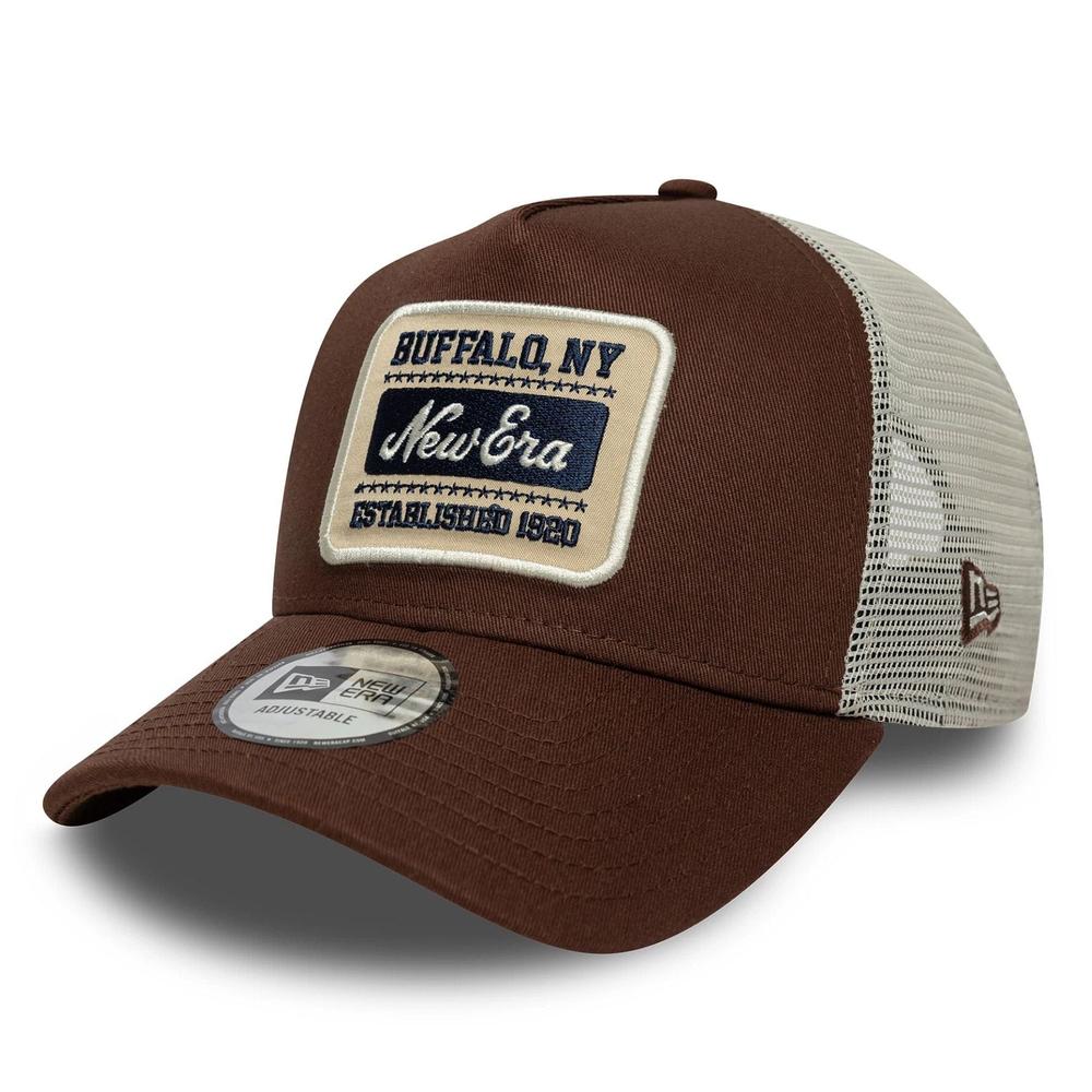 Czapka męska New Era Patch 9FORTY A-Frame Trucker 60771802 - brązowa
