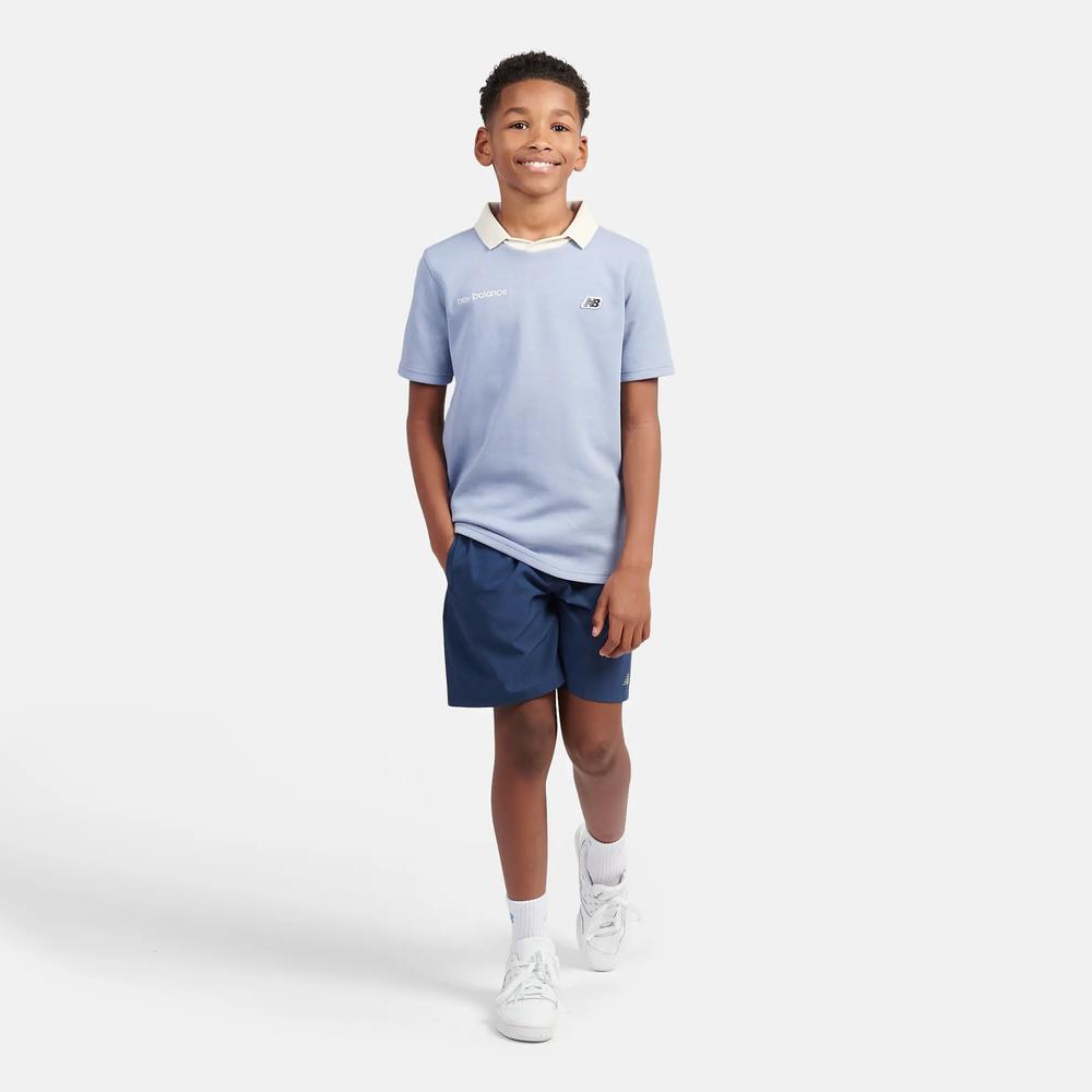 Koszulka dziecięca New Balance LAKB0195DUS - niebieska