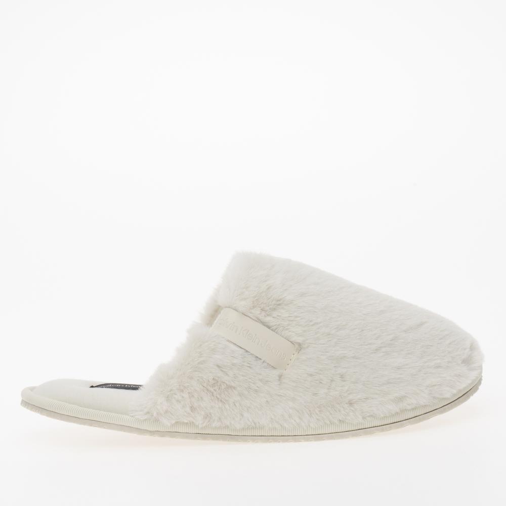 Buty Calvin Klein Hotel Slipper Fur After Glow YW0YW01593-ACF - białe