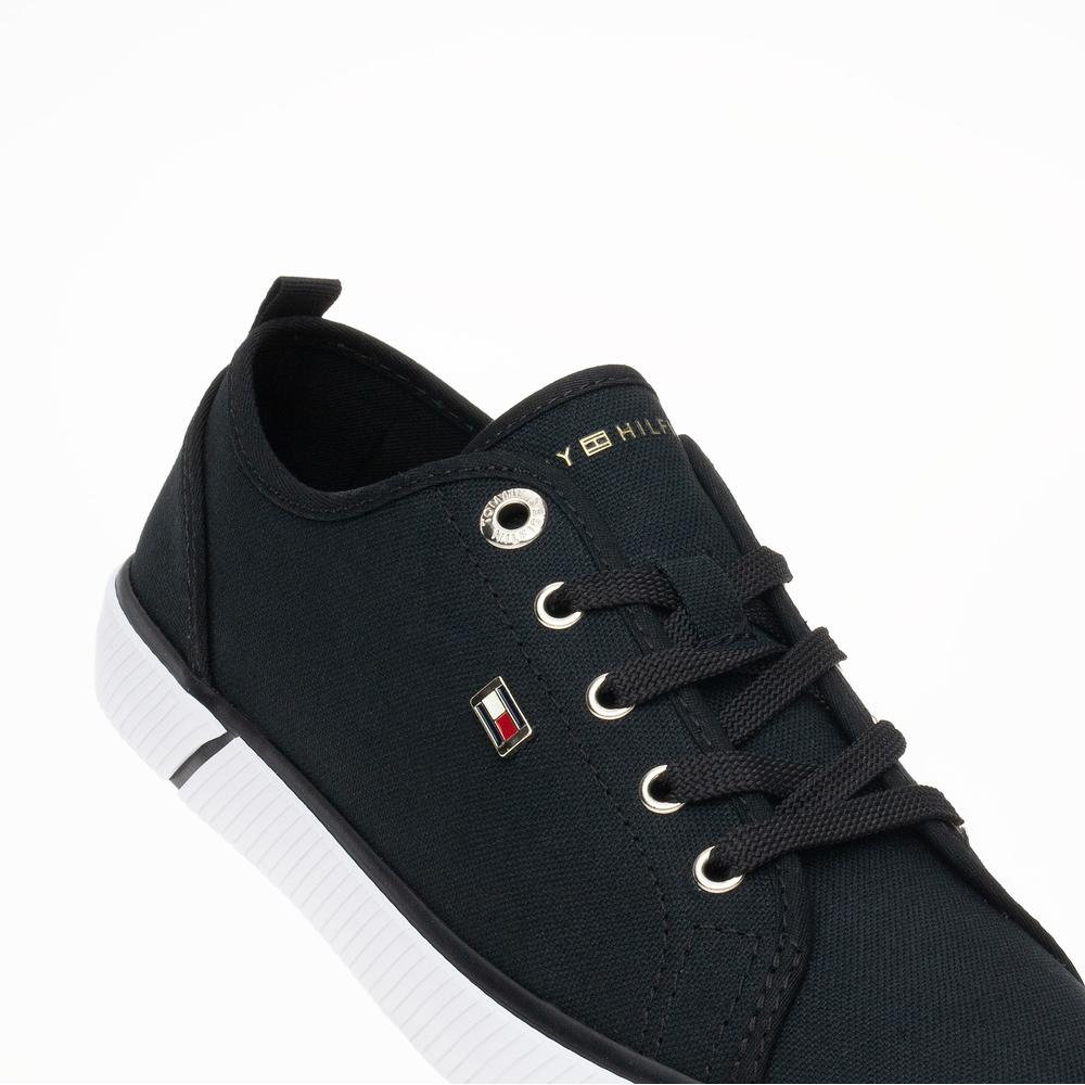 Buty Tommy Hilfiger Vulc Canvas FW0FW08063-BDS - czarne