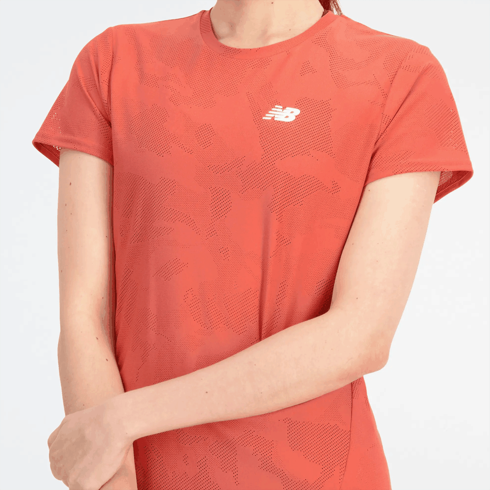 Koszulka New Balance WT33281ASU - pomarańczowa
