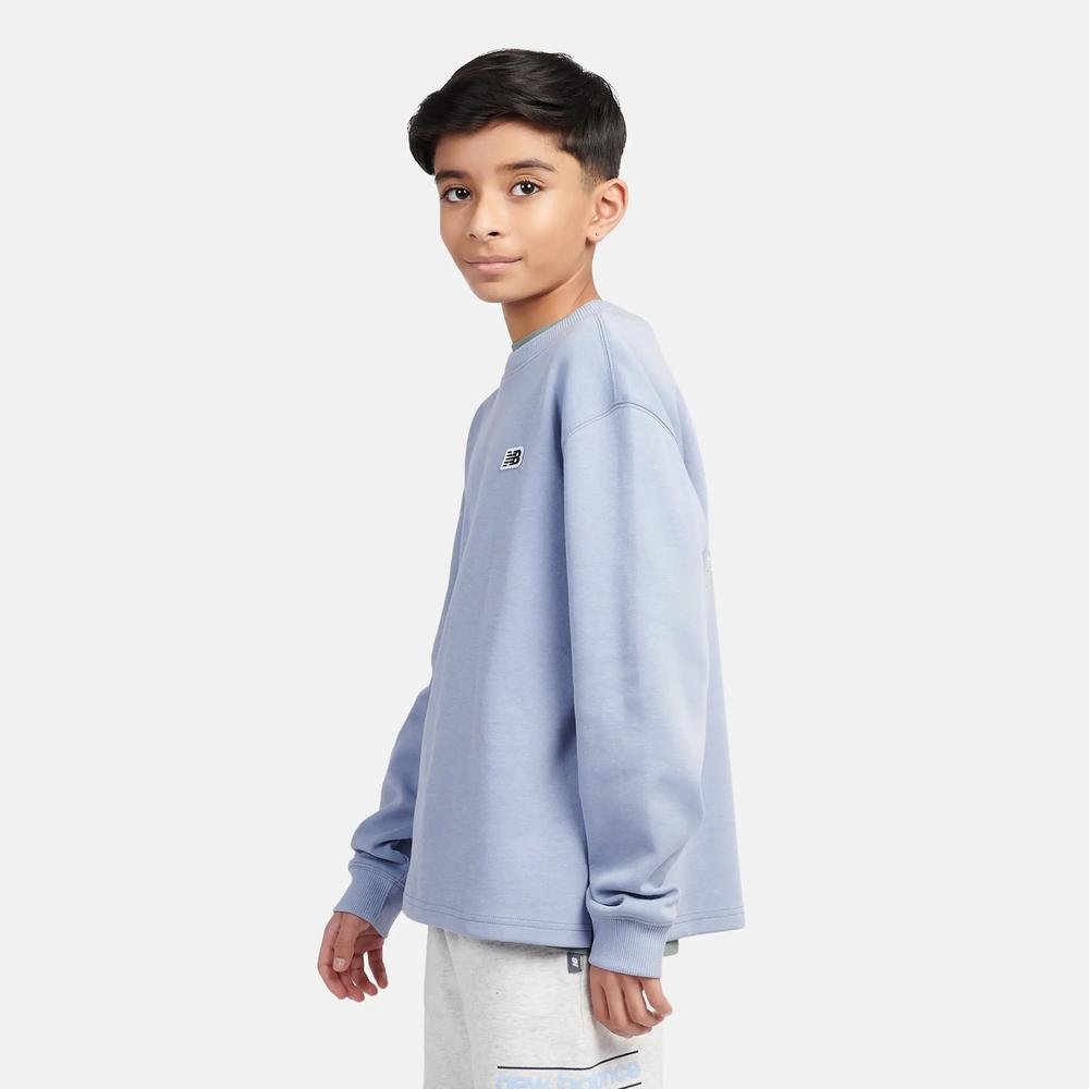 Bluza dziecięca New Balance LAKB0193DUS - niebieska
