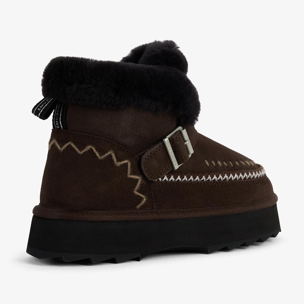Buty damskie Emu Australia Sunnie W13333CHOC - brązowe