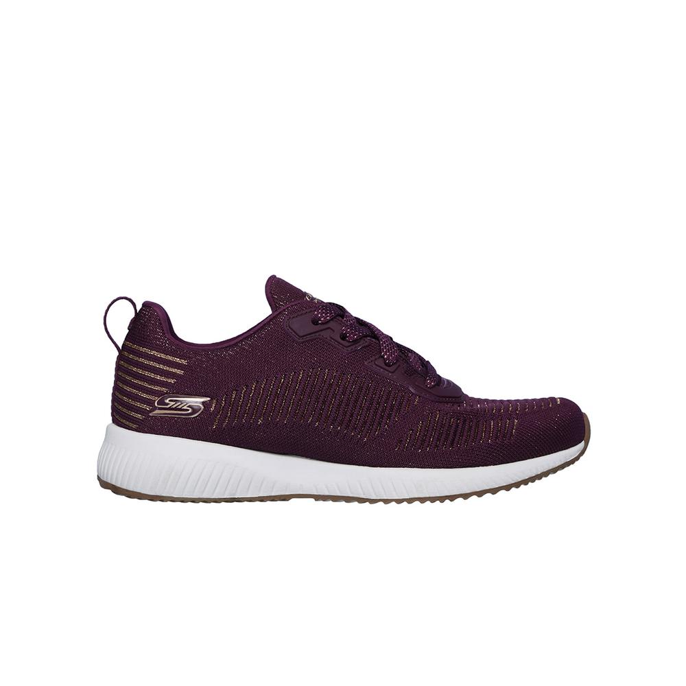 Buty Skechers Sport Squad Glam League 31347RAS - bordowe
