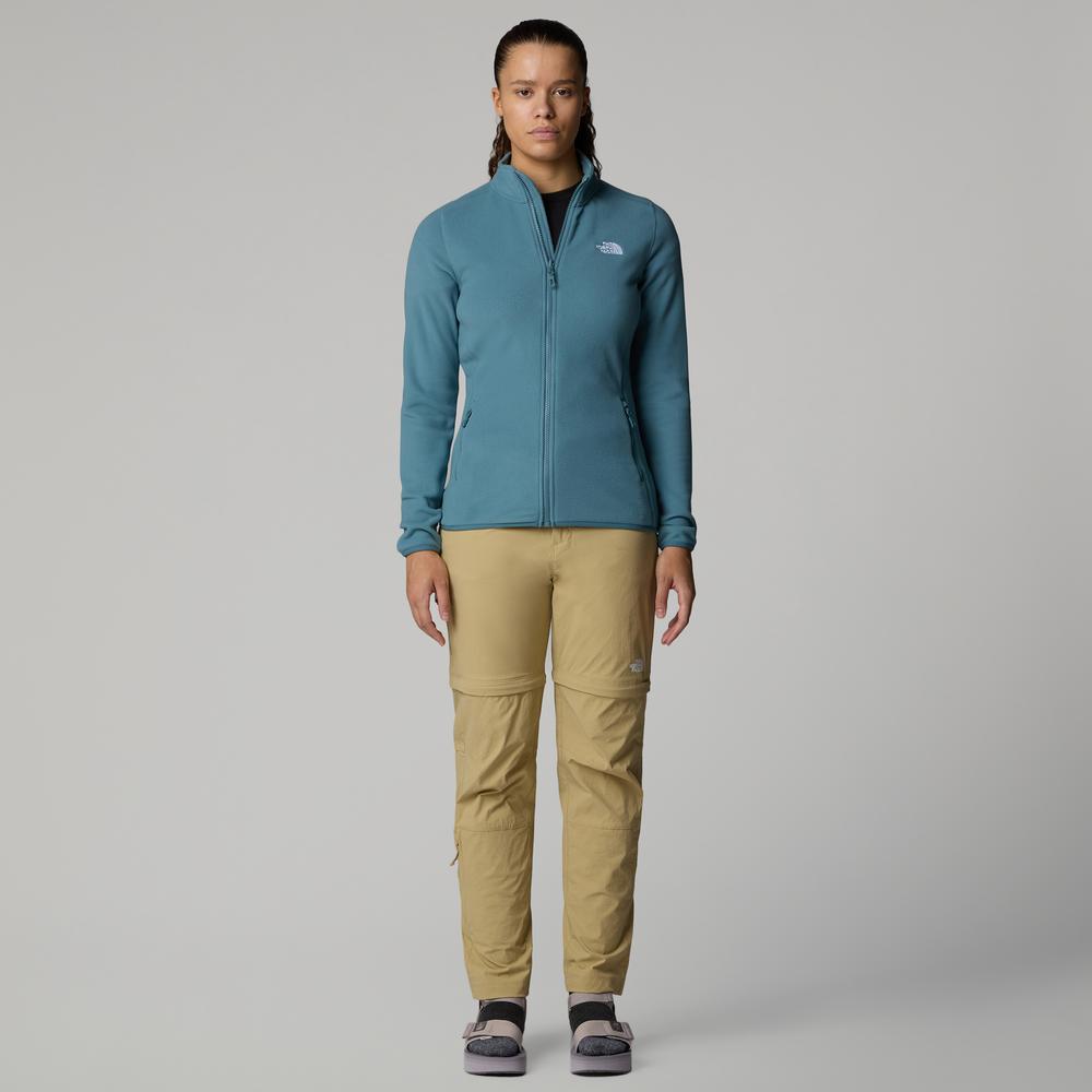 Bluza damska The North Face 100 Glacier Full-Zip Fleece 0A855O4221 - niebieska