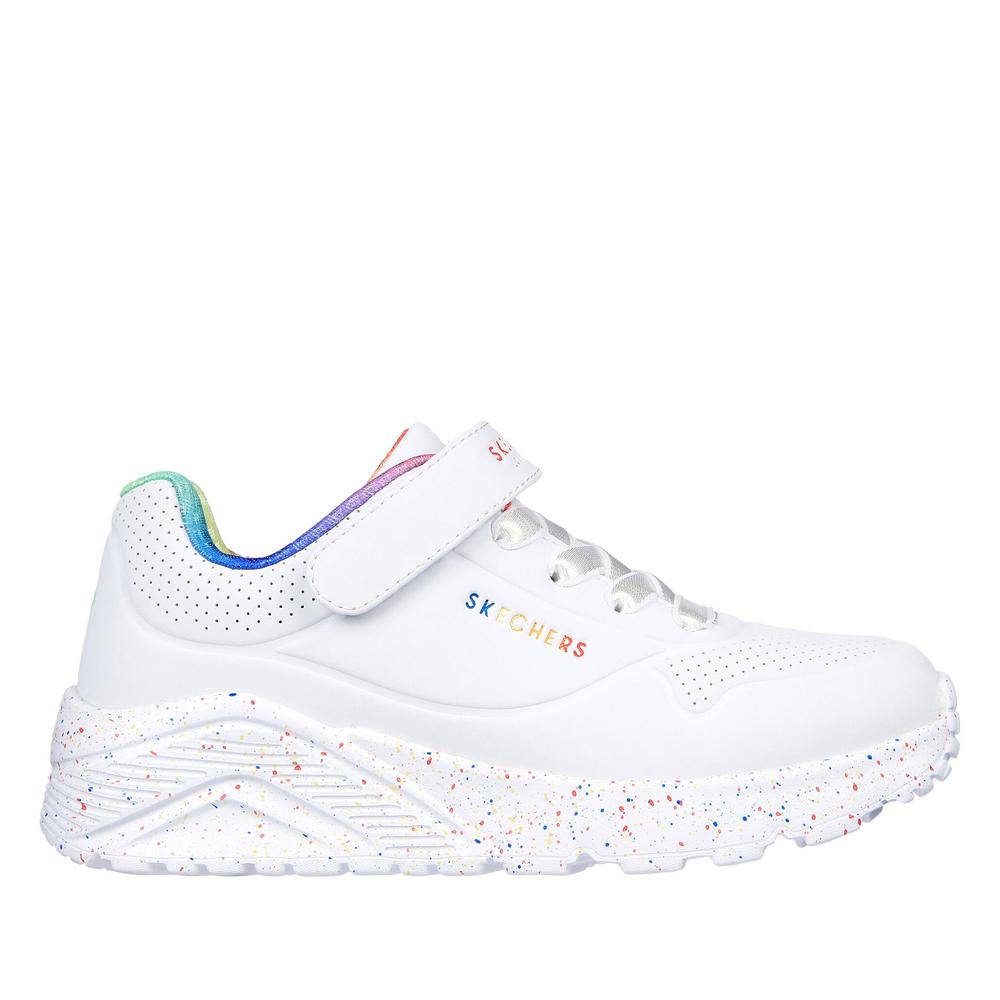 Buty Skechers Uno Lite Rainbow Specks 310457LWMLT - białe