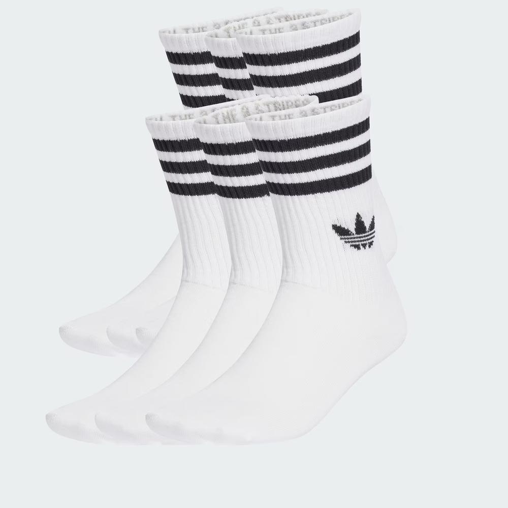 Skarpetki unisex adidas Originals 3-Stripies Crew 6 Pairs JV7410 - białe
