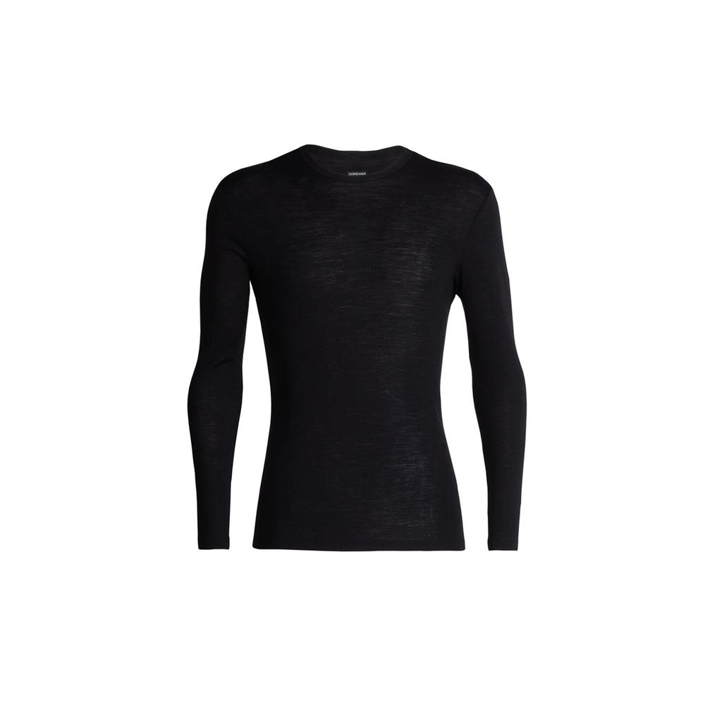 Icebreaker Merino 175 Everyday Long Sleeve Crewe Thermal Top > 104483001BLK