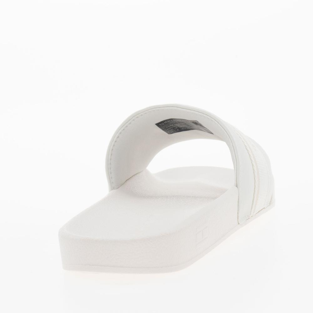 Klapki Tommy Hilfiger Poolside With Webbing Slide FW0FW08529-YBL - białe