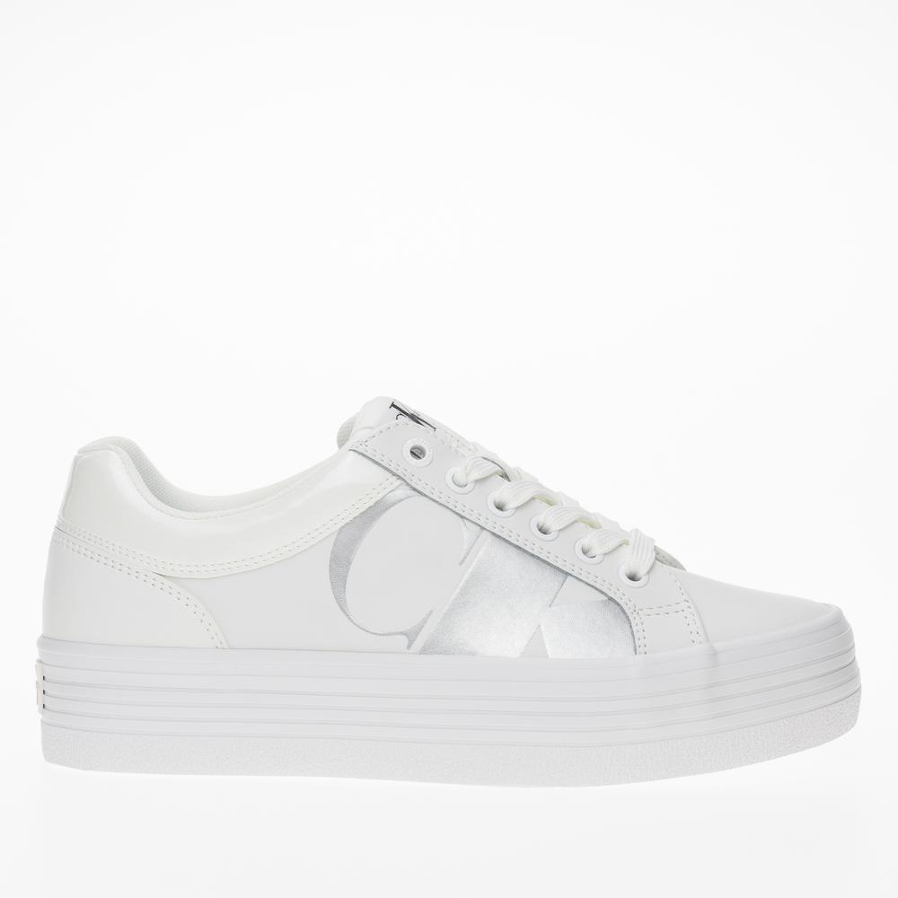 Buty Calvin Klein Bold Vulc Flatform Low Leather NBS MET YW0YW01414-01V - białe