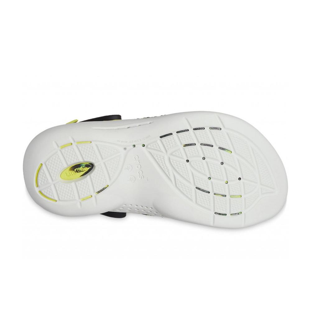 Klapki Crocs LiteRide 360 Marbled Clog 207634-02K - czarno-żółte