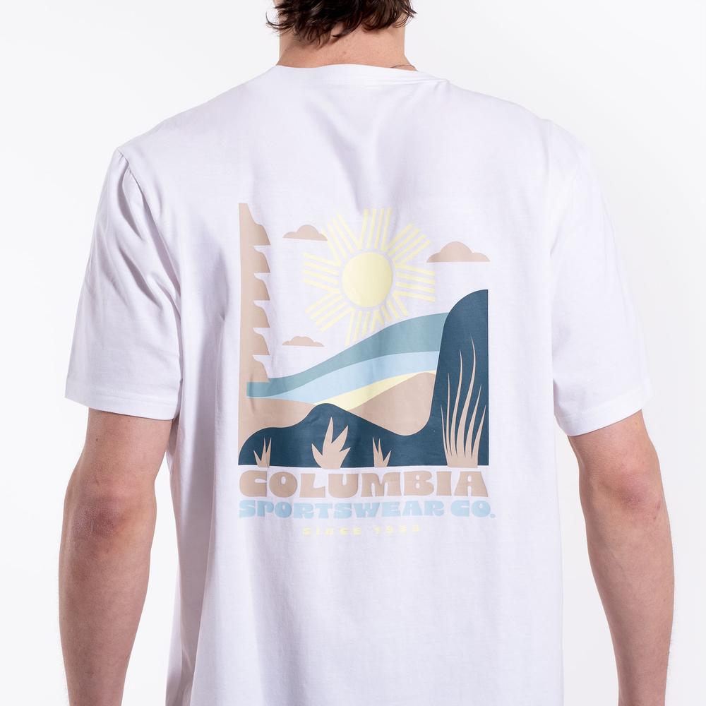 Koszulka męska Columbia CSC Back Graphic 2155021102 - biała