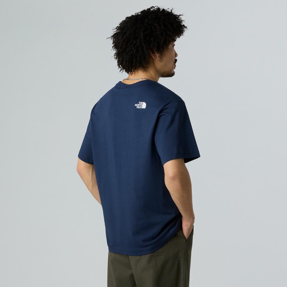 Koszulka męska The North Face Mountain 0A8E3M8K21 - granatowa