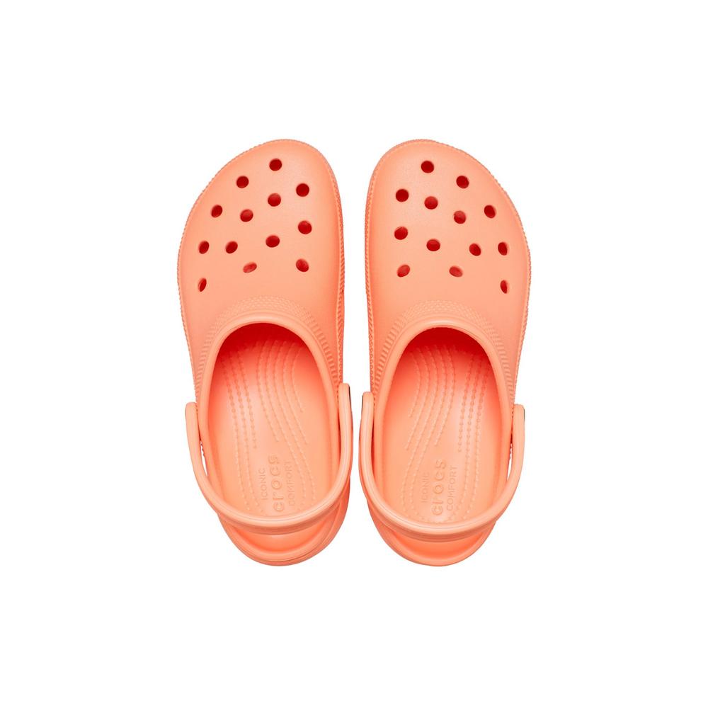 Klapki Crocs Classic Platform Clog 206750-83E - pomarańczowe