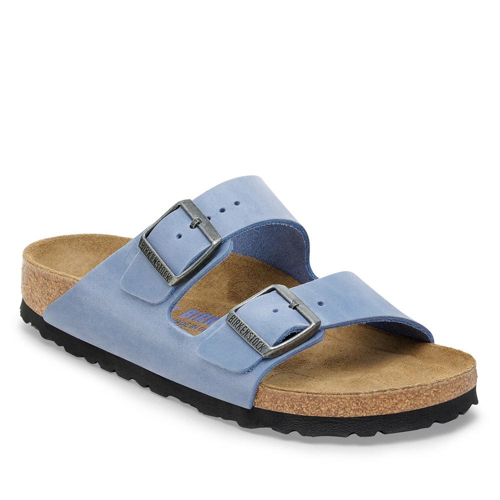 Klapki męskie Birkenstock Arizona SFB 1030862 - niebieska