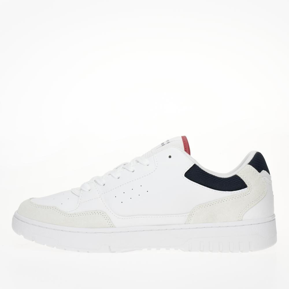 Buty Tommy Hilfiger Basket Core Lth Mix Ess FM0FM05058-YBS - białe