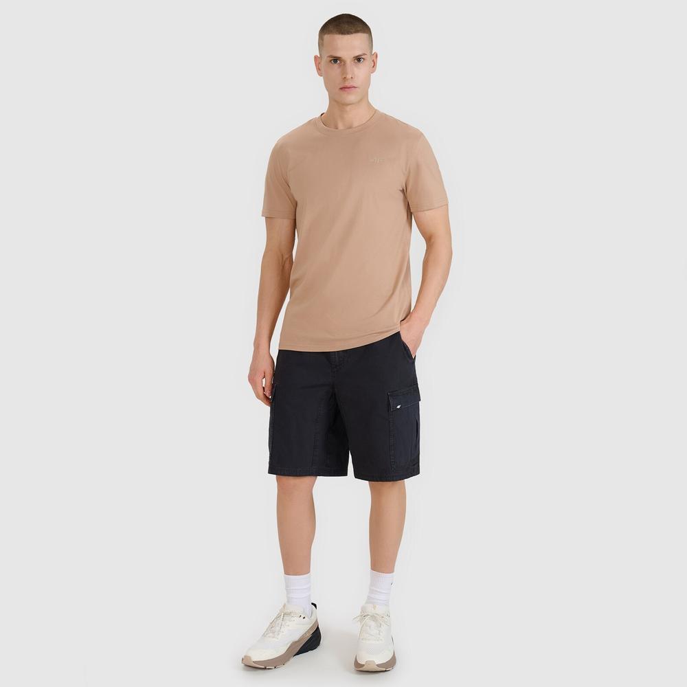 Koszulka męska 4F WSS25TTSHM207483S - beżowa