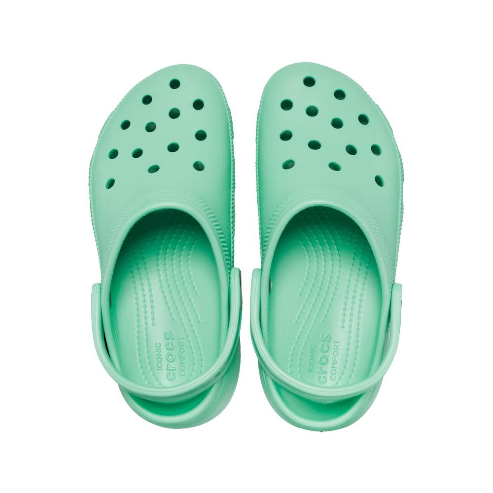 Klapki Crocs Classic Platform Clog 206750-3UG - zielone