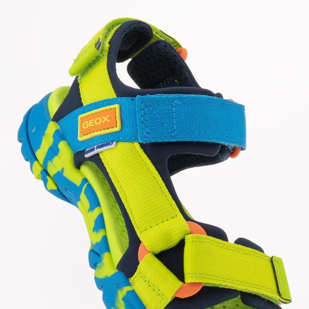 Sandały Geox Borealis J150RA01511C3346 - zielono-niebieskie