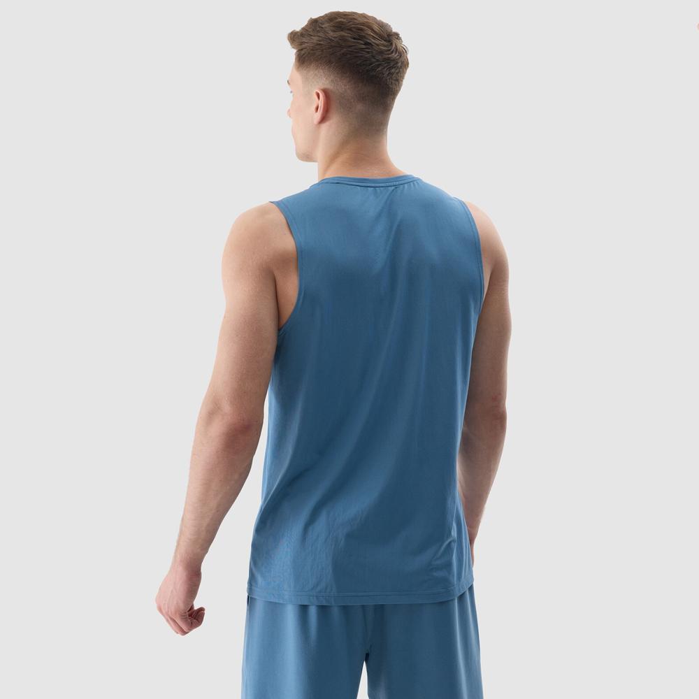 Koszulka męska 4F WSS24TFTSM59733S - niebieska