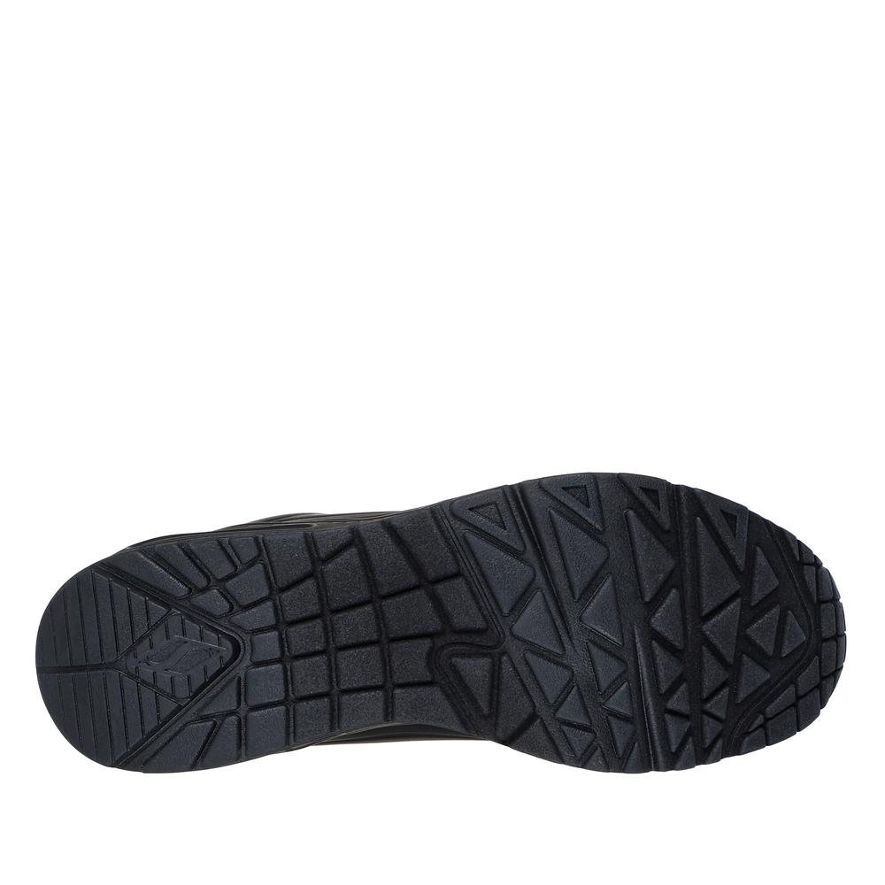 Buty męskie Skechers Uno Tailored Air 183007BBK - czarne