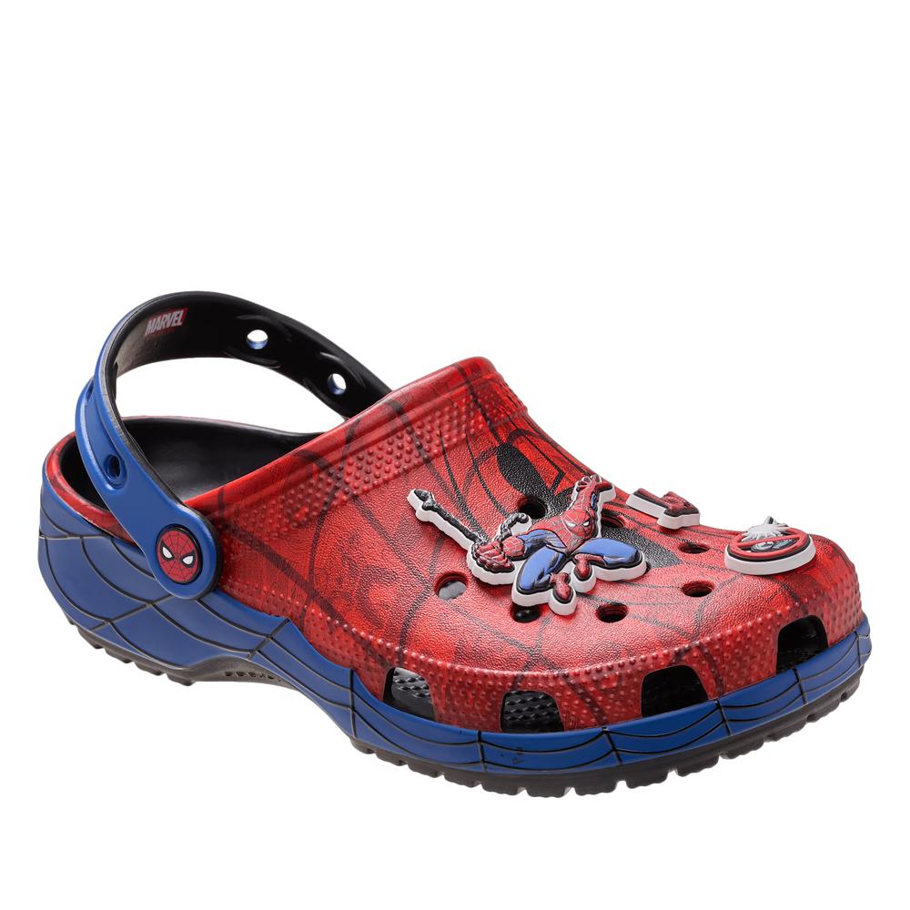 Klapki młodzieżowe Crocs Spider-Man Classic Clog 211409-90H - czerwone