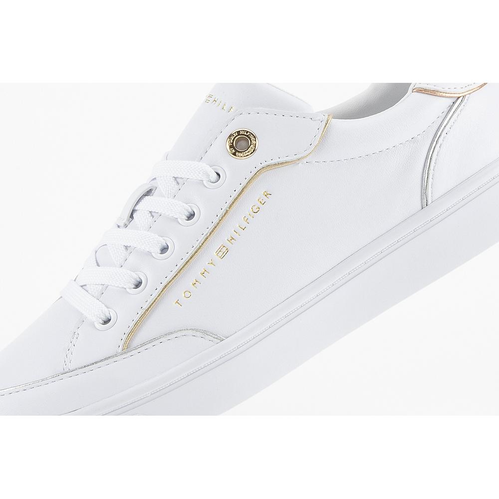 Buty Tommy Hilfiger Metallic Piping FW0FW06487-0K4 - białe