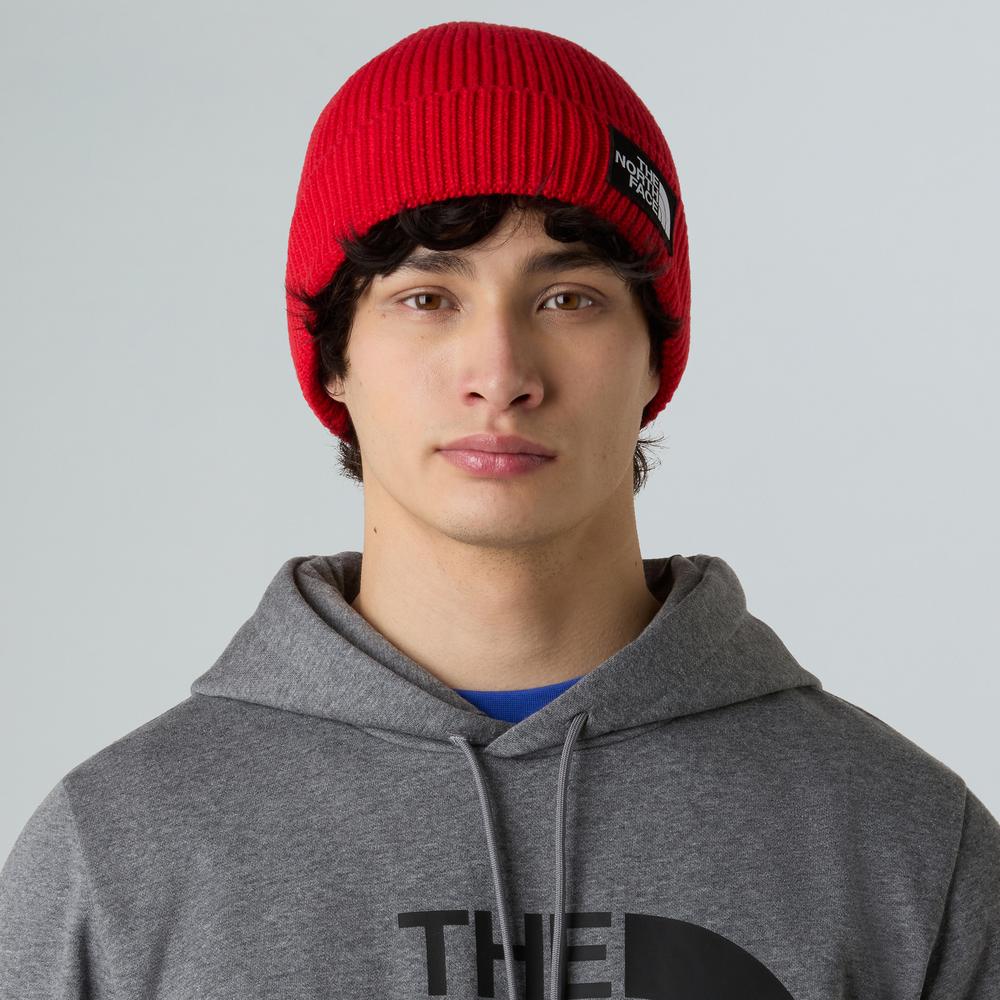 Czapka unisex The North Face Logo Box Beanie 0A8CHE6821 - czerwona