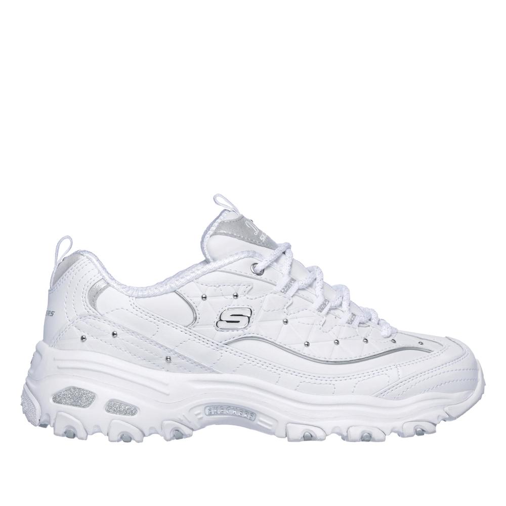 Buty damskie Skechers D'Lites Glamour Feels 13087WSL - białe