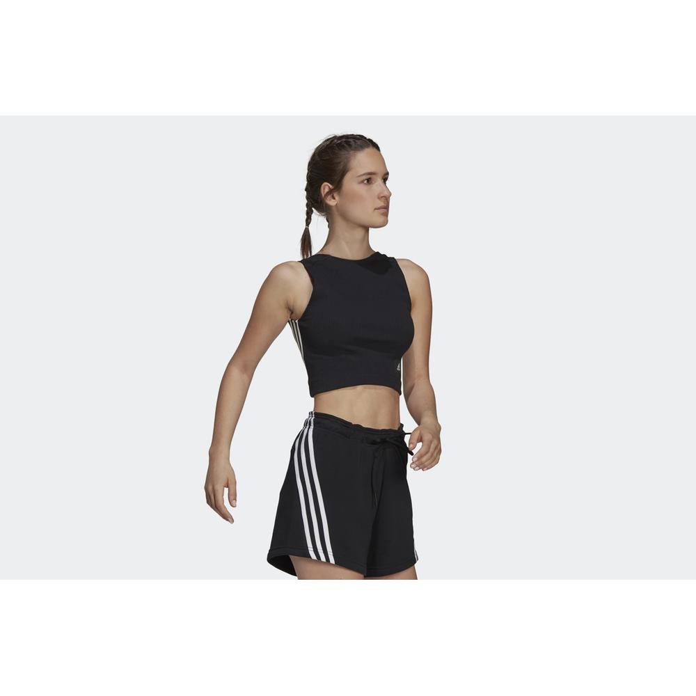 adidas Sportswear Cropped Ribbed Tank Top > H24179