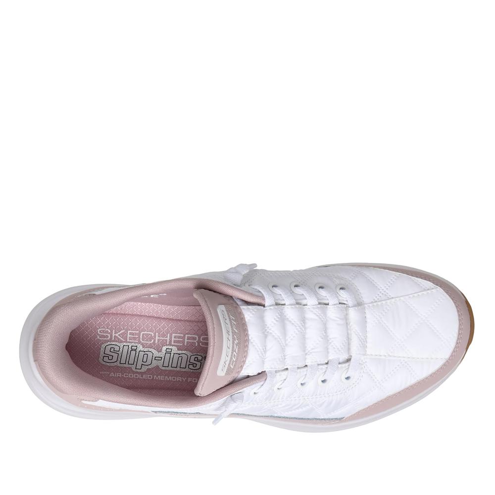 Buty damskie Skechers Slip-ins: Contour Foam Cozy Fit 150404LAV - białe