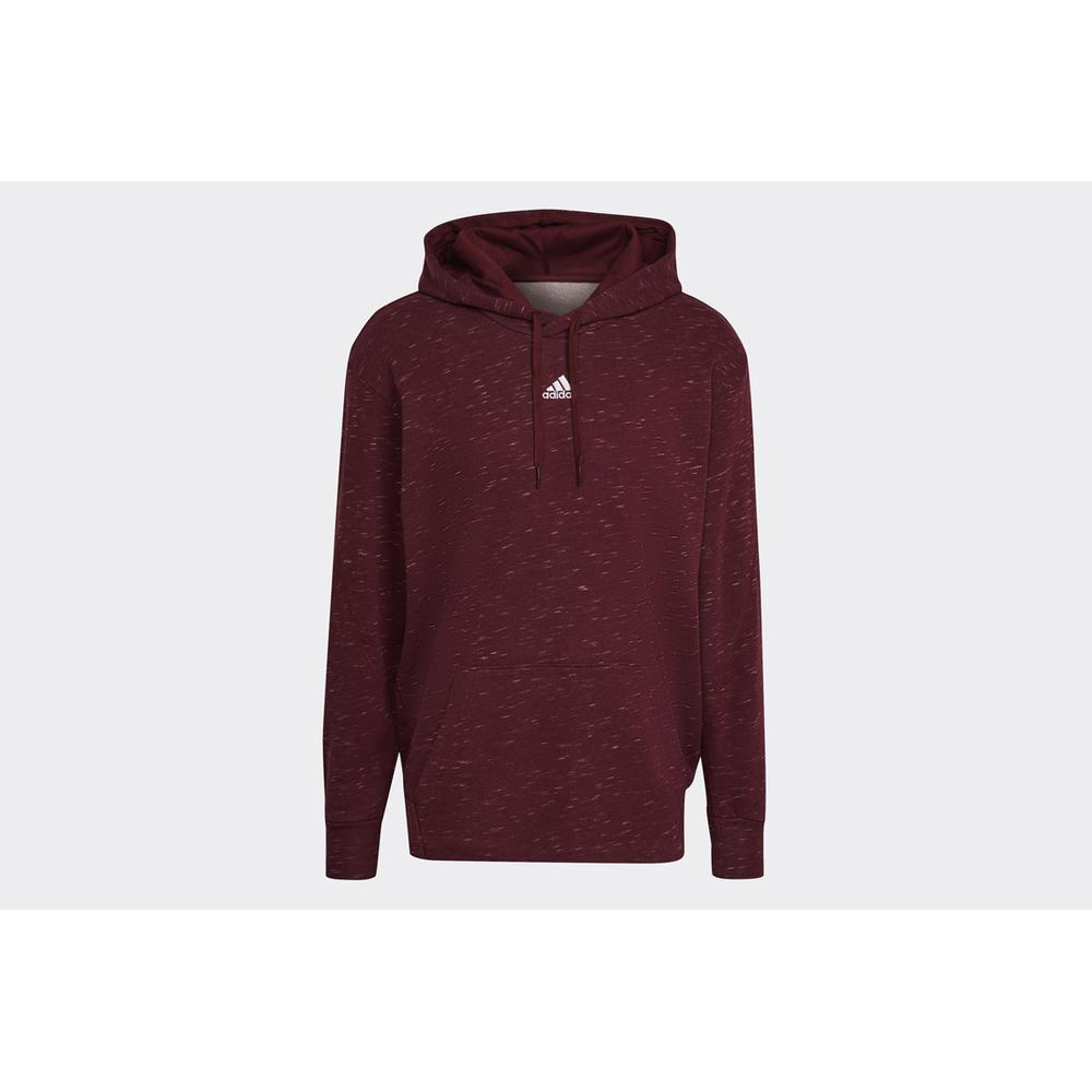 Bluza adidas Essentials Melange French Terry Hoodie HE1802 - bordowa