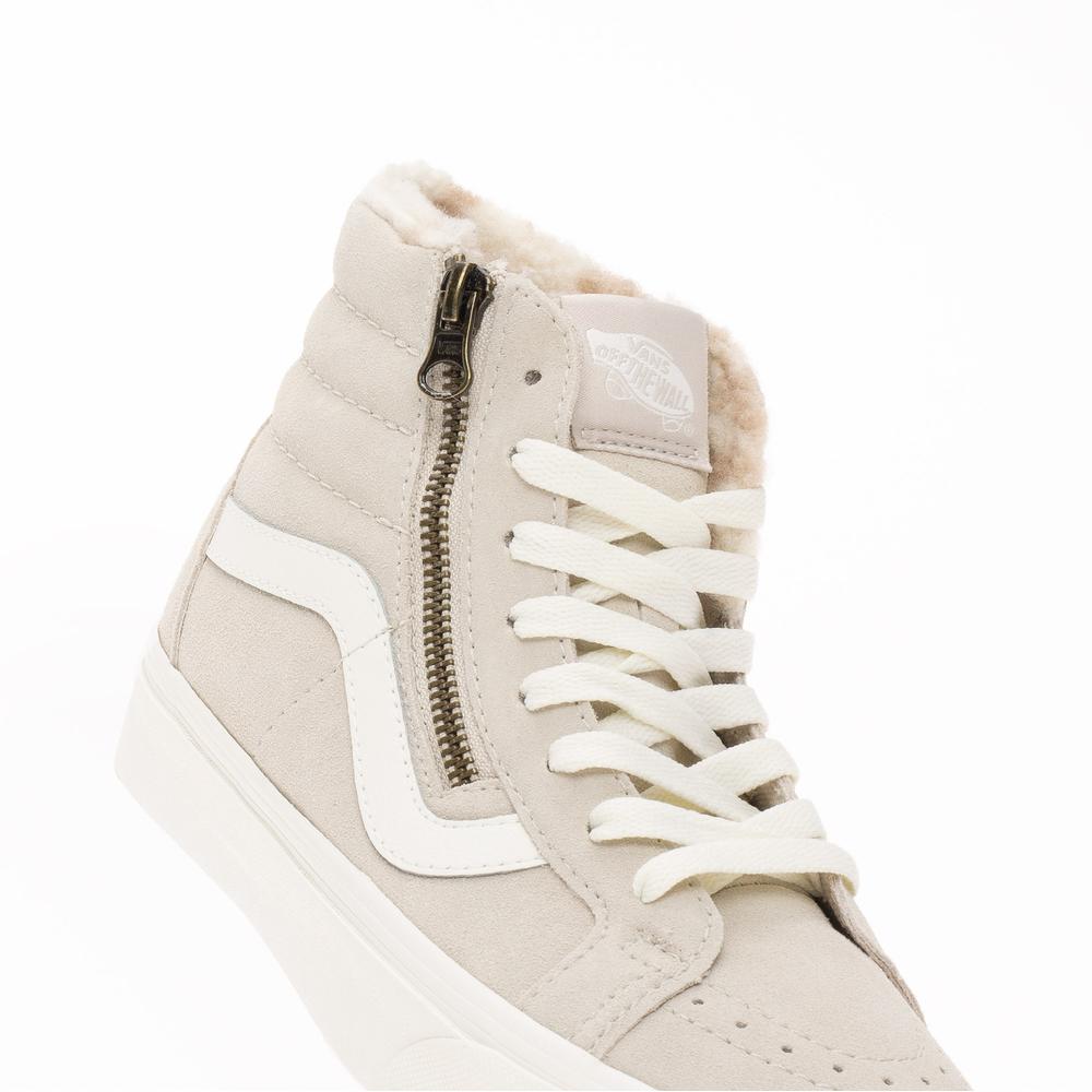 Buty Vans Sk8-Hi Reissue Side Zip VN0007NZBLL1  - beżowe