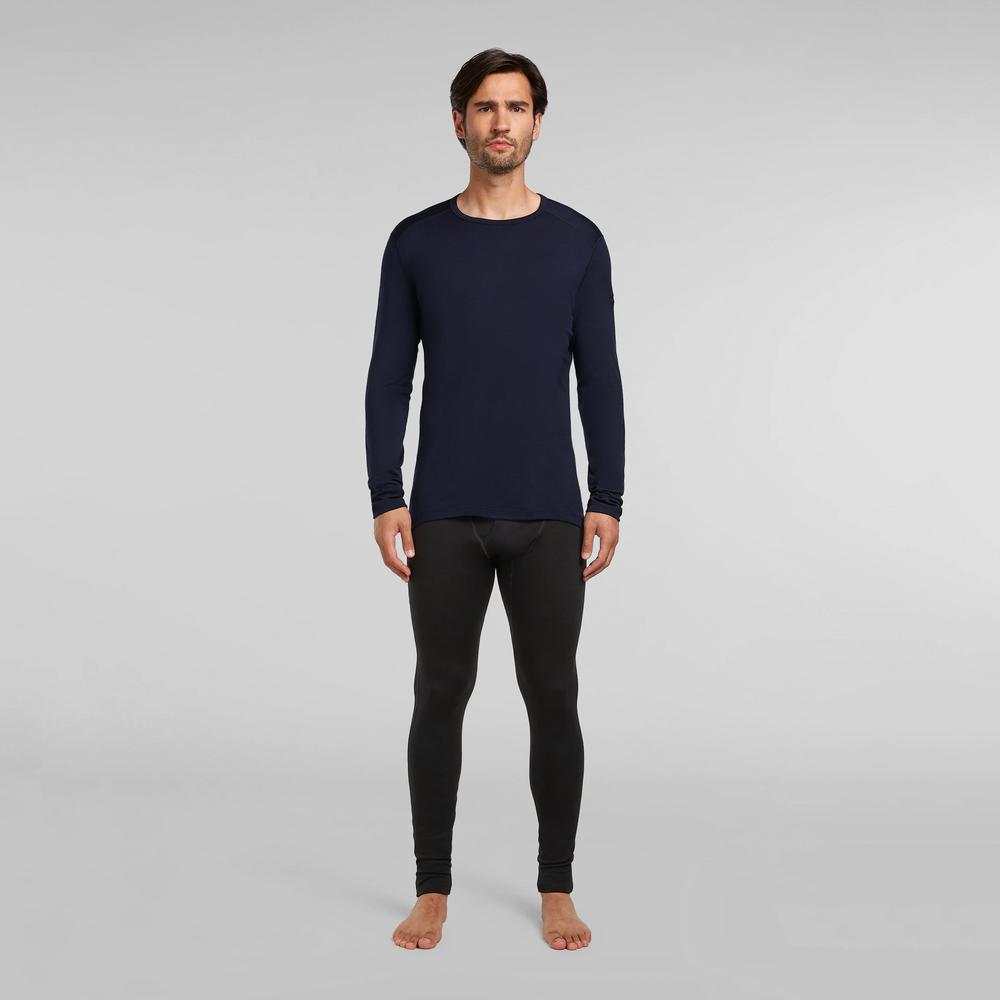 Koszulka męska Icebreaker Merino 260 Tech Long Sleeve Crewe Thermal Top 1043714011 - granatowa