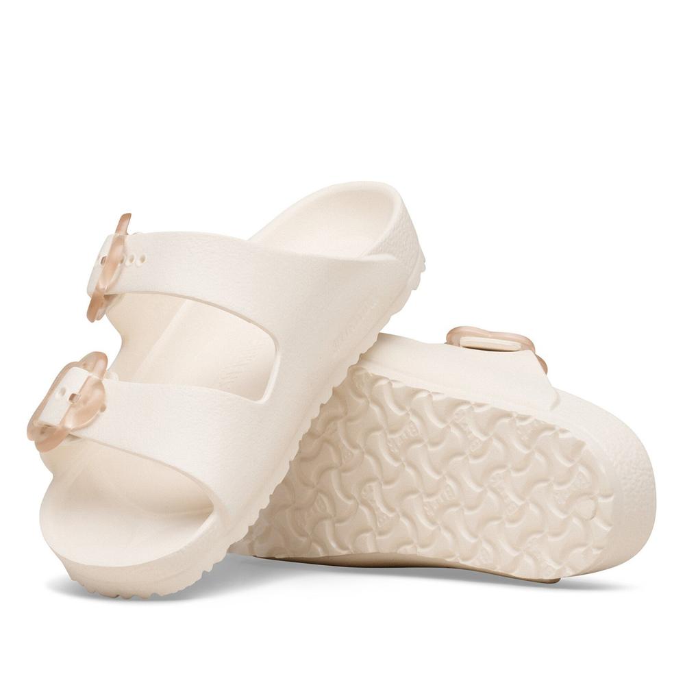 Klapki dziecięce Birkenstock Arizona Flower Eva 1031291 - beżowe