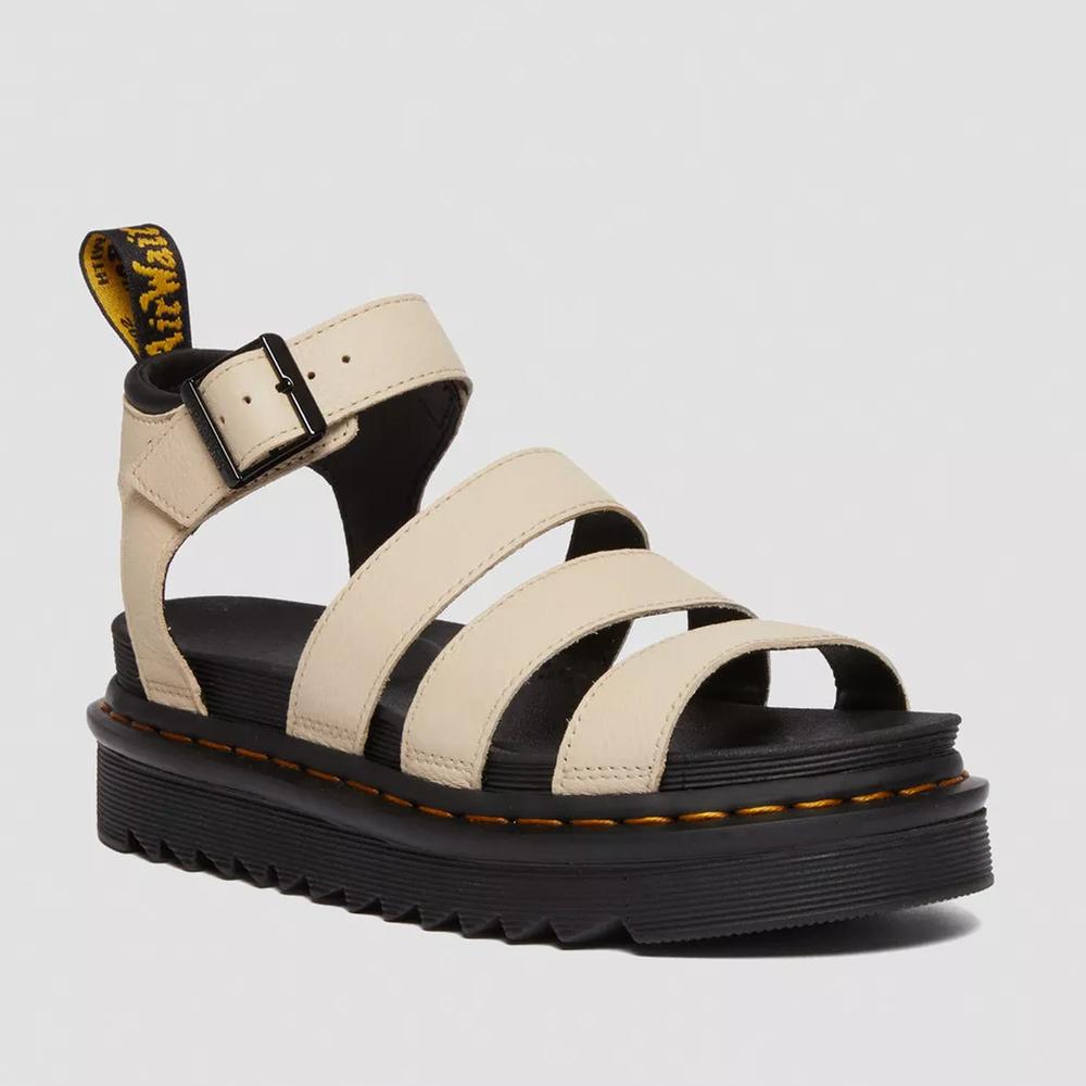 Sandały Dr Martens Blaire Pisa Leather Strap Platform 30706292 - beżowe