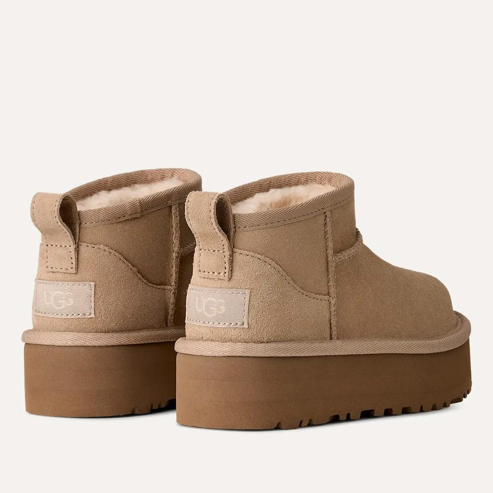 Buty dziecięce Ugg Classic Ultra Mini Platform 1157791K-SAN - beżowe