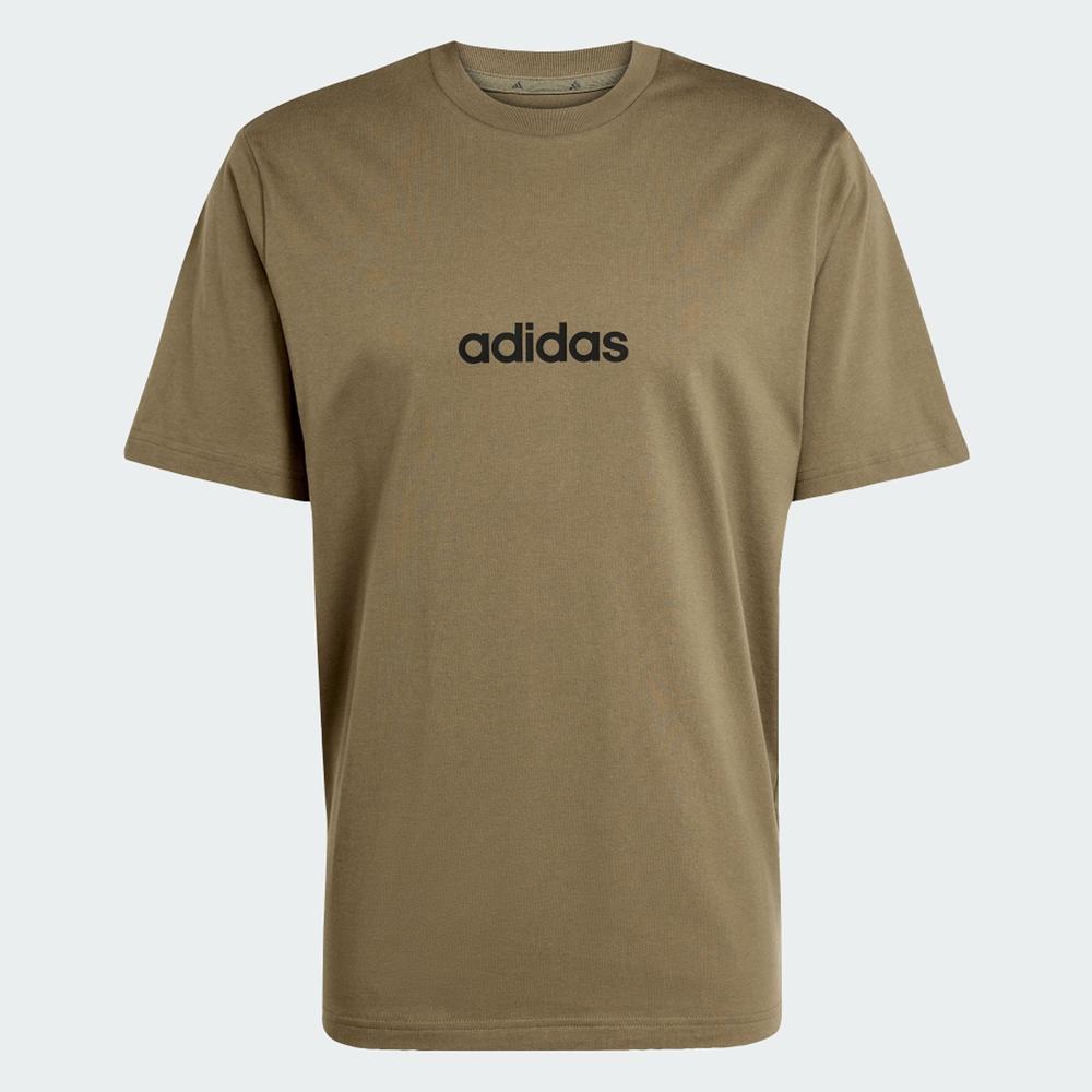 Koszulka męska adidas Sportswear Essentials Linear Single JE9001 - zielona