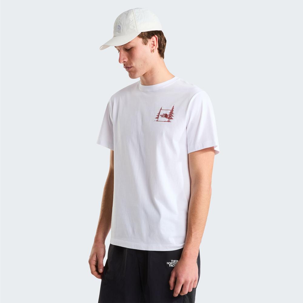 Koszulka męska The North Face Camping 0A8GQMFN41 - biała