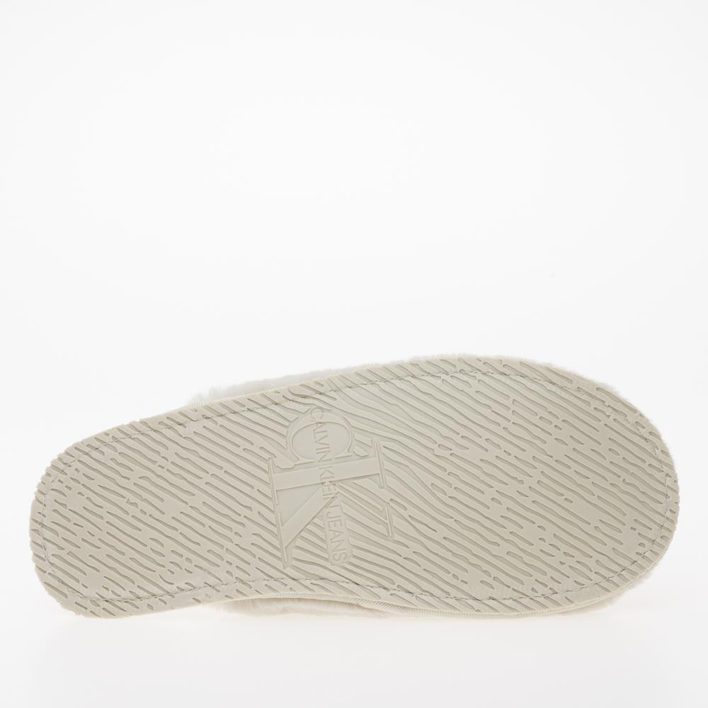 Buty Calvin Klein Hotel Slipper Fur After Glow YW0YW01593-ACF - białe