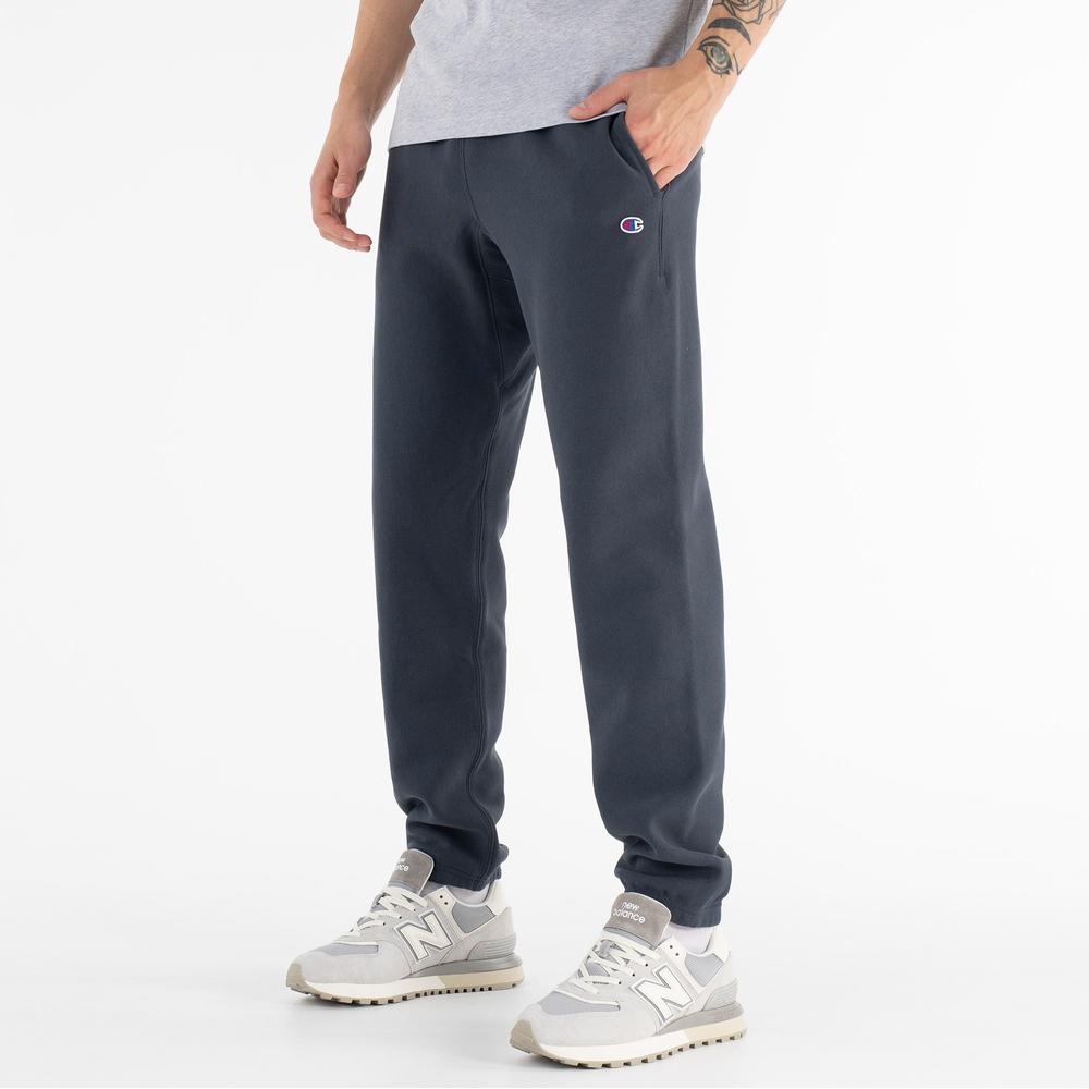 Spodnie Champion Elasticated Cuffs Reverse Weave Joggers 216540-BS551 - granatowe